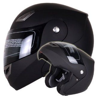 Matte Black Modular Flip up Helmet DOT #936 (Small)   Comes with FREE TINTED SHIELD: Automotive