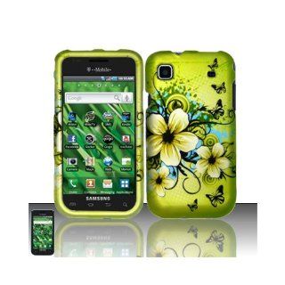 Green Flower Hard Cover Case for Samsung Galaxy S Vibrant 4G SGH T959 SGH T959V: Cell Phones & Accessories