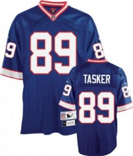 Steve Tasker Blue Reebok NFL Premier Throwback Buffalo Bills Jersey   Medium : Athletic Jerseys : Clothing