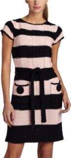 Jessica Simpson Women's Sweater Dress, Blk/Rbbn(Pink), X Small