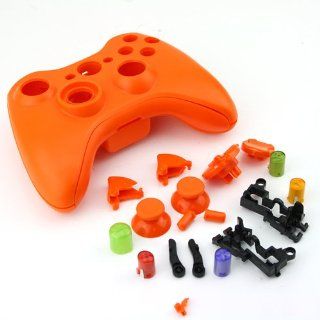 iMonitor Wireless Controller Replacement Shell for XBOX 360 Full Set   Orange: Video Games