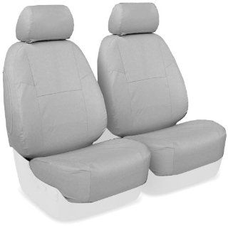 Coverking Custom Fit Front 50/50 Bucket Seat Cover for Select Porsche 944 Models   Polycotton Drill (Light Gray) Automotive