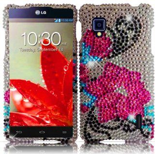 For Sprint LG Optimus G LS970 Full Diamond Bling Cover Case Violet Lily Accessory: Cell Phones & Accessories