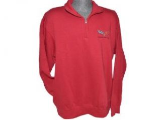 Mens Corvette C6 Sweatshirt 1/4 Zip Cardinal: Clothing