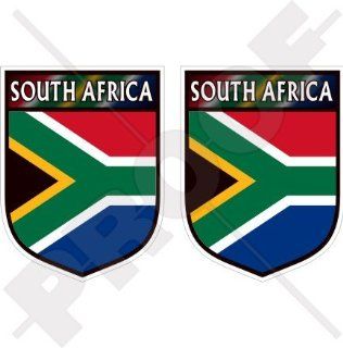 SOUTH AFRICA African Shield 75mm (3") Vinyl Bumper Stickers, Decals x2 : Other Products : Everything Else