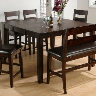 Jofran 972 62 Dark Rustic Prairie Butterfly Leaf Counter Height Table   Dining Tables