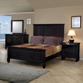Sandy Beach Black California King Bed By Coaster Furniture: Home & Kitchen