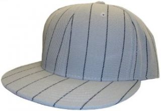 Decky Pinstripe Fitted Flat Bill Baseball Cap Grey (Size 7 1/8) at  Mens Clothing store: