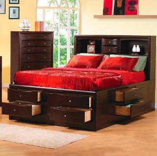 Phoenix Queen Bed Storage by Coaster Furniture: Furniture & Decor