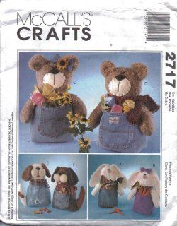 McCall's Crafts Jeanie Babies Sewing Pattern For Bear, Bunny and Dog   #2717