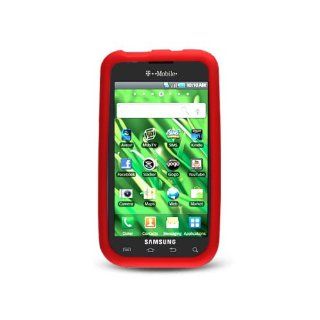 Red Soft Silicone Gel Skin Cover Case for Samsung Galaxy S Vibrant 4G SGH T959 SGH T959V Cell Phones & Accessories