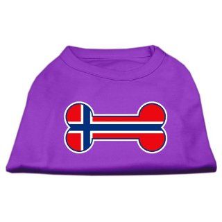 Mirage Pet Products 14 Inch Bone Shaped Norway Flag Screen Print Shirts for Pets, Large, Purple : Pet Apparel : Pet Supplies