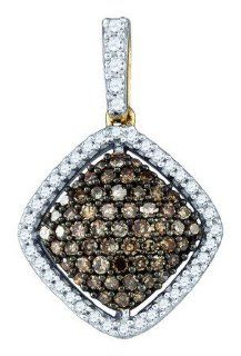 10KT Yellow Gold 0.52 CTW Diamond Fashion Pendant Vishal Jewelry Jewelry