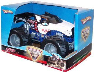 Hot Wheels Monster Jam 124 Scale Die Cast Official Monster Truck 2008 Series   SPIKE Unleashed with Monster Tires, Working Suspension and 4 Wheel Steering (Dimension 7" L x 5 1/2" W x 4 1/2" H) Toys & Games