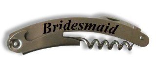 Wine Bottle Opener Corkscrew (Set of 4)   BRIDESMAID WEDDING GIFT   Personalized for FREE (Click the "Contact Seller" link after purchase to leave us a message with your engraving request): Kitchen & Dining