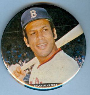 1974 Boston Red Sox Orlando Cepeda Stadium Button : Other Products : Everything Else