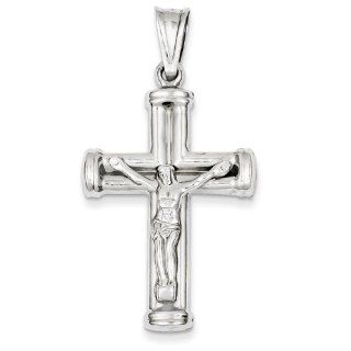 14k White Gold Reversible Crucifix /cross Pendant, Best Quality Free Gift Box Satisfaction Guaranteed: Pendant Necklaces: Jewelry