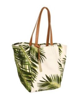 Vince Camuto Coco Carry All Tote, Green Palm Print: Shoulder Handbags: Clothing