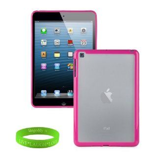 Apple iPad Mini TPU 7.9 inch Silicone Skins, with Stand Out Pink Design and Unique Rear Frost Window Revealing the Apple LOGO + Vangoddy Brand Live Laugh Love Wrist Band : Business Pad Holders : Office Products