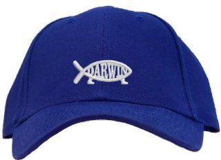 Darwin Fish Embroidered Baseball Cap   Royal: Everything Else