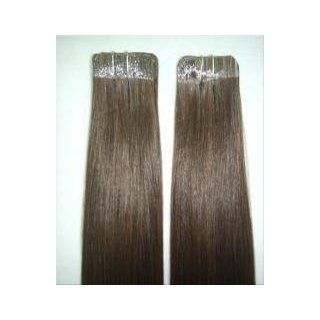 18" Hot Tabs 10 Piece Straight Tape Hair Extensions Crimp When Wet 25g Ash Brown : Other Products : Everything Else