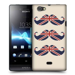 Head Case Designs UK Flag Moustaches Hard Back Case Cover for Sony Xperia miro ST23i: Cell Phones & Accessories