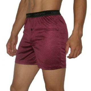 Mens Claiborne Soft & Comfortable Button Fly Boxer Shorts / Underwear   Wine Red (Size: L(36 38)) at  Mens Clothing store