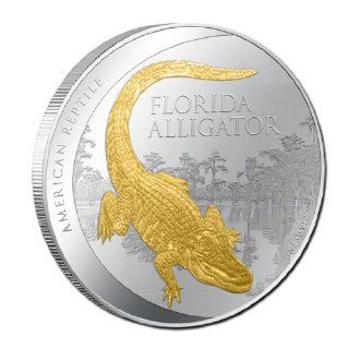 Florida Alligator 2012 Gilded 1 Oz Silver Proof Coin in Water Box: Everything Else