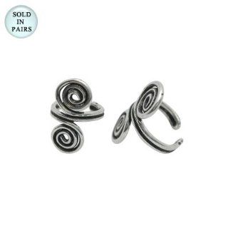 Spiral Sterling Silver Ear Cuffs   EC01 Jewelry Products Jewelry