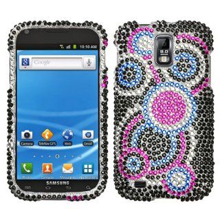 Hard Diamante Protector Skin Cover (Faceplate/Snap On) Full Rhinestones Diamond Bling for Samsung Galaxy S II / SGH T989 T Mobile   Bubble: Cell Phones & Accessories