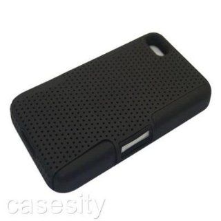 BLACK MESH HYBRID HARD SILICONE ACCESSORY CASE COVER FOR BLACKBERRY Z10 + Screen Protector & Car Charger [In Casesity Retail Packaging]: Everything Else