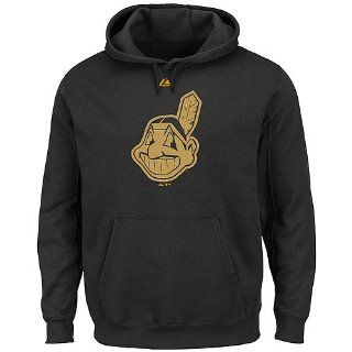Cleveland Indians Metallic Team Hooded Fleece by Majestic Athletic : Sports Fan Sweatshirts : Sports & Outdoors