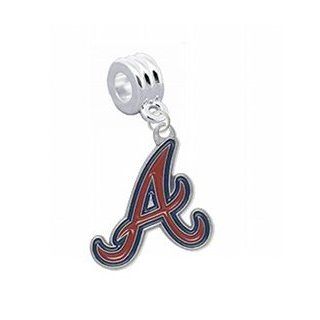 Atlanta Braves Charm with Connector   Universal Slide On Charm   "Classic & Original Style"   Fits: Pandora, Troll, Biagi & More! Perfect For Custom Bracelets, Necklaces and DIY Jewelry: Jewelry