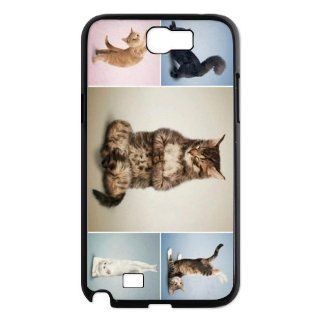 Samsung Galaxy Note 2 N7100 Cover with Popular Yoga Cats design case: Cell Phones & Accessories