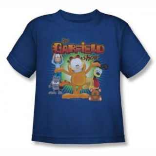 Garfield Boys Show Group Juvenile T Shirt: Novelty T Shirts: Clothing