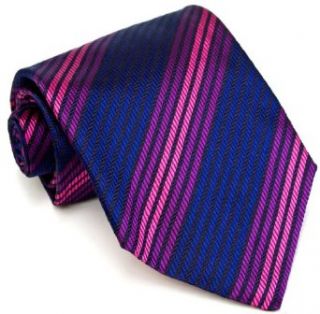 Paul Smith Blue and Fuschia Striped Silk Necktie PS TIES 02 at  Mens Clothing store: Accessory