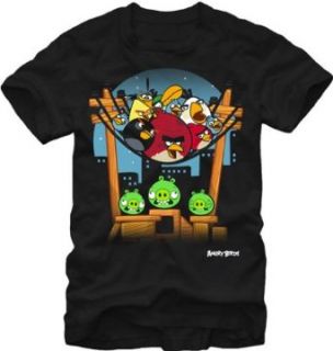 Angry Birds Above You Mens Black Tee (Medium) Clothing