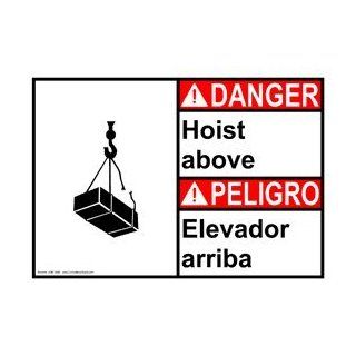 ANSI DANGER Hoist Above Sign ADB 3830 Worksite : Business And Store Signs : Office Products