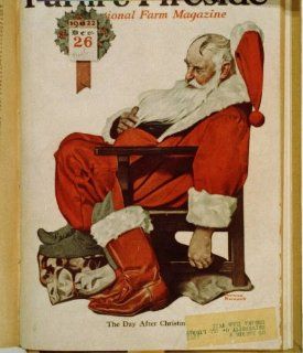 Photo: The day after Christmas, 1922, Santa Claus asleep in chair, Norman Rockwell, photo   Prints