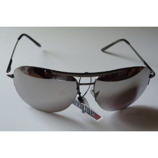 Aviator Sunglasses Silver Frame Mirror Lens Clothing