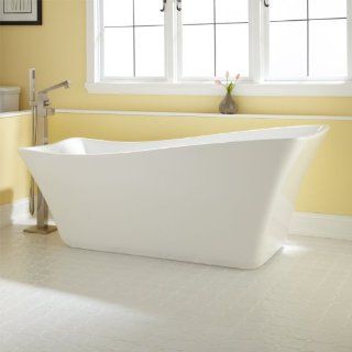 68" Amick Acrylic Slipper Tub   No Overflow or   Freestanding Bathtubs  
