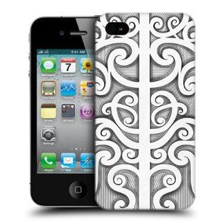 Head Case Designs Swirl Maori Tatau Hard Back Case Cover for Apple iPhone 4 4S: Cell Phones & Accessories