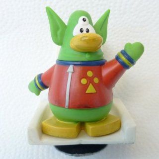 RARE   Club Penguin Alien PLUS Super Rare "Space Ship Chair"   2" Vinyl Mini Figures   Also GREAT Christmas Ornament   Cake Topper   Mix and Match Body Sections   Highly Collectible and Hard to Find Toys & Games