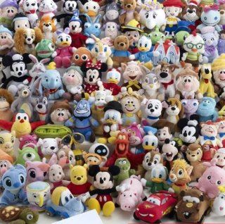 WALT DISNEY 110th ANNIVERSARY !!! UNIQUE AND VERY RARE, JUST ONE ON  AUTHENTIC PLUSH BEANS COLLECTION BY TAKARA TOMY A.R.T.S. . WOW !!!!!!!!! 110 PLUSH DISNEY CHARACTERS TOYS ,APPROXIMATELY HEIGHT 6" (15 cm) EACH. LIMITED EDITION.. JAPAN IMPORTED.: To