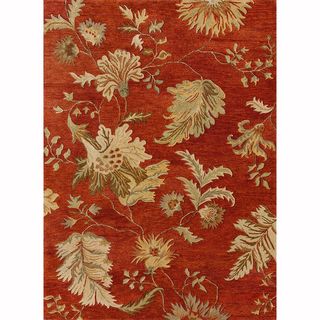 Hand tufted Ferring Red Wool Rug (710 X 110)