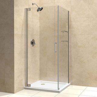 Dreamline SHEN413030101 Shower Enclosure, 30 by 30 Elegance Frameless Pivot, Clear 3/8 Glass Chrome