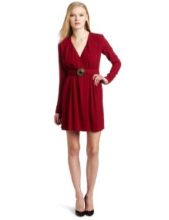 WHAT GOES AROUND COMES AROUND Women's Eva Long Sleeve Silk Dress, Biking Red, X Small at  Womens Clothing store