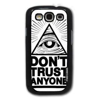 Quote   Don't Trust Anyone   Protective Designer BLACK Case   Fits Samsung Galaxy S3 SIII i9300 Cell Phones & Accessories