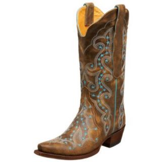 Old Gringo Women's L171 2 Celeste Cowboy Boot,Rust/Turquoise,6.5 M US Shoes