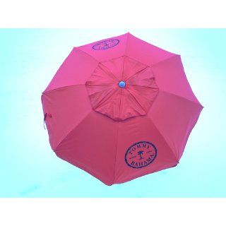 Tommy Bahama 7 Foot Sand Anchor Beach Umbrella w/ tilt and Wind Vent 100 SPF/UPF RED : Patio Umbrellas : Patio, Lawn & Garden